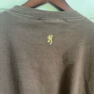 BROWNING Brown T-Shirt with Gold Logo Size 3X Like New
